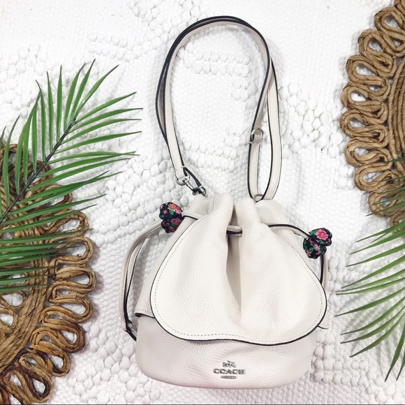 coach purse with leather flowers